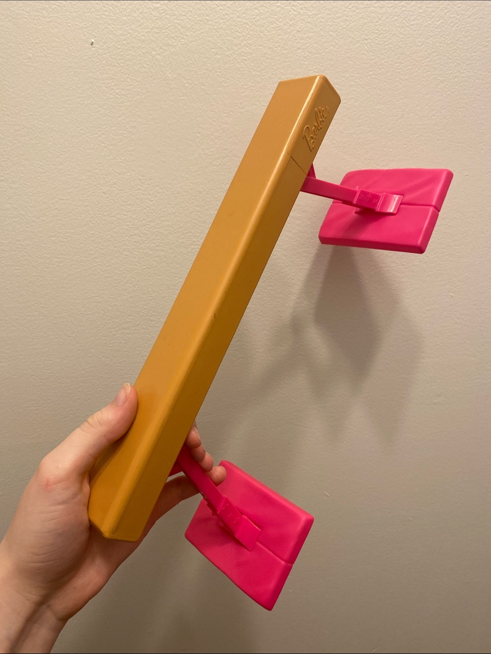 Barbie Pink and Mustard Doll Accessory Balance Beam